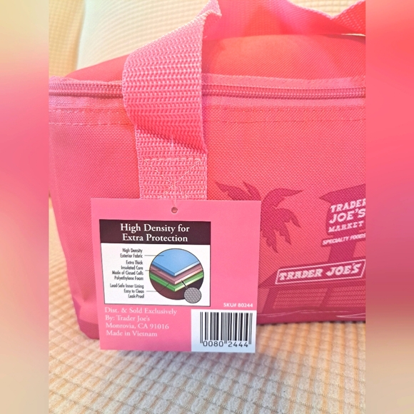 TRADER JOE's Mini Insulated Bag PINK‼️ - Picture 7 of 11